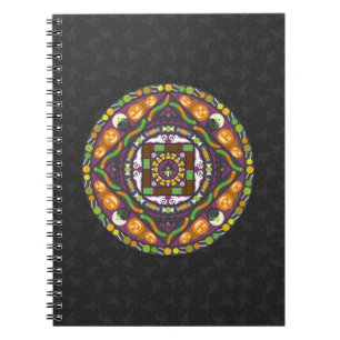 Tricks und Leckereien Mandala Notebook Notizblock