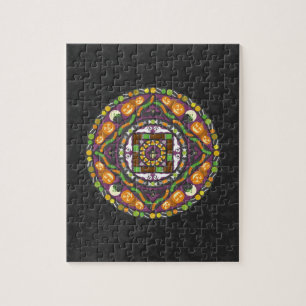 Tricks und Leckereien Mandala Puzzle