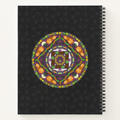 Tricks und Leckereien Mandala Spiral Notebook Notizblock (Rückseite)