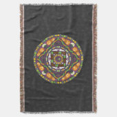 Tricks und Leckereien Mandala Throw Blanket Decke (Vorderseite Vertikal)