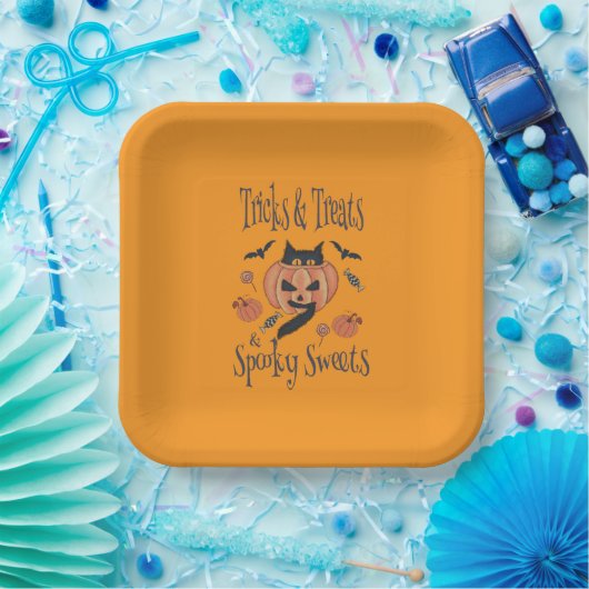 Tricks und Leckereien Pappteller (Party)