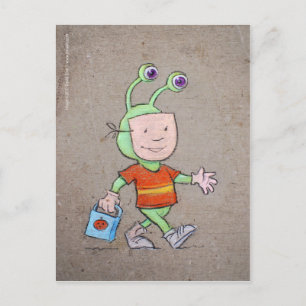 tricksen oder behandeln postkarte