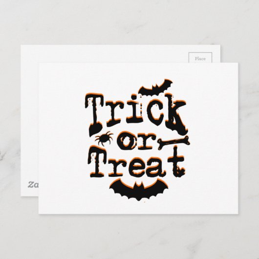 tricksen oder behandeln postkarte (Vorne/Hinten)