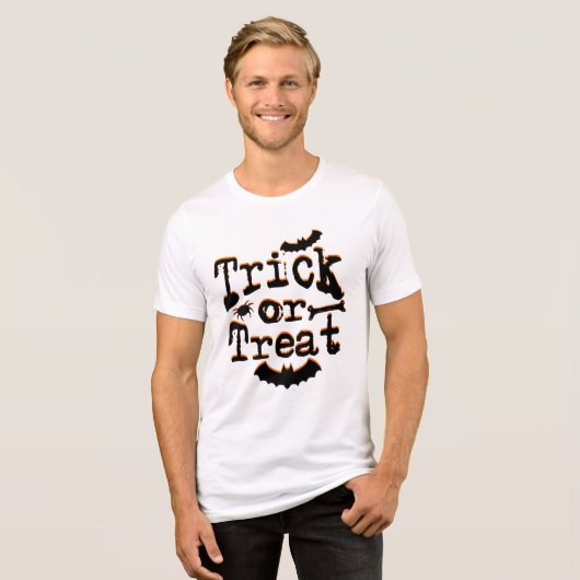 tricksen oder behandeln Tri-Blend shirt (Vorderseite voll)