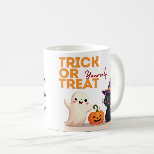 tricksen oder sich selbst behandeln kaffeetasse (VorderseiteRechts)