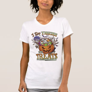 Tricksereien Halloween Kürbis Korb Süßigkeiten Sk T-Shirt