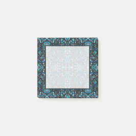 Trickster Blau Grün Schwarz Abstrakte Indien-Tinte Post-it Klebezettel