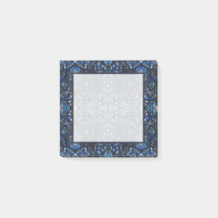 Trickster Blau Schwarze Abstrakte Indien-Tusche-Ku Post-it Klebezettel