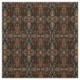 Trickster Orange Schwarz Abstrakt Indien Tinten Ku Stoff