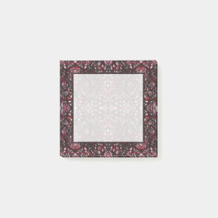 Trickster Rot Schwarz Abstrakte Indien-Tinte-Kunst Post-it Klebezettel