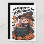 Trickster Simple Happy Halloween Feiertagskarte (Vorne/Hinten)