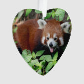 Tricksy Red Panda, individuell einstellbar Ornament (Vorderseite)