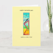 Tricky African Dancer Happy Vatertag Karte (Vorderseite)