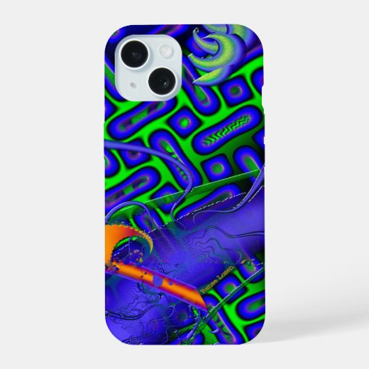 Tricky Bugger 3D Fraktal iPhone 15 Hülle (Rückseite)