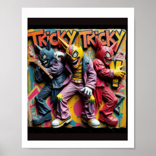 Tricky Tricky Music Groove Party Vibes Aufkleber Poster