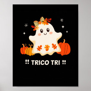Trico Tri Niedlich Halloween Spooky Mexican Ghost Poster