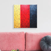 Tricolor Abstract Expressionism Canvas, Yellow Red Leinwanddruck (Insitu (Wohnzimmer))