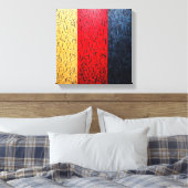 Tricolor Abstract Expressionism Canvas, Yellow Red Leinwanddruck (Insitu (Schlafzimmer))