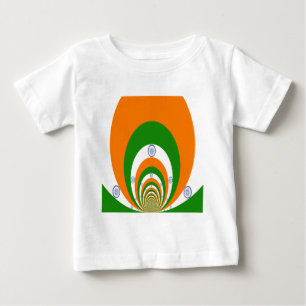 Tricolor aus einem sehr tiefen Safran, weiß GRÜN Baby T-shirt