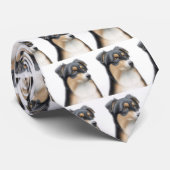 Tricolor Aussie Shepherd Tie Krawatte (Gerollt)