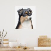 Tricolor Australian Shepherd Poster (Küche)