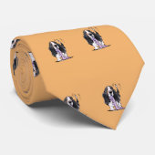 Tricolor Basset Hound Lasse spielen Krawatte (Gerollt)