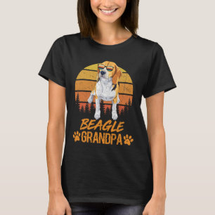 Tricolor Beagle Dog Grandpa Paw Vater Vatertag T-Shirt