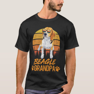 Tricolor Beagle Dog Grandpa Paw Vater Vatertag T-Shirt