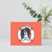 Tricolor Cavalier CKCS First Mate Postkarte (Stehend Vorderseite)