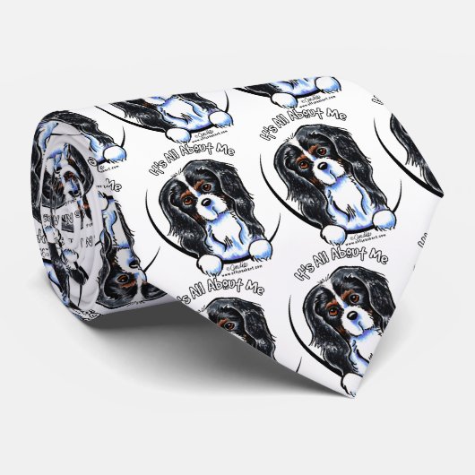 Tricolor Cavalier CKCS IAAM Krawatte (Gerollt)