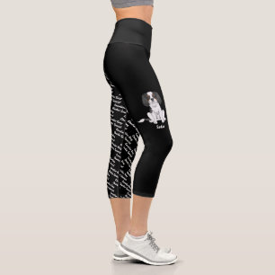 Tricolor Cavalier Dog & Hund Name und Rasse Capri Leggings