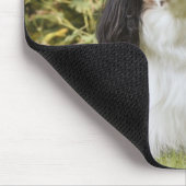 Tricolor Cavalier King Charles Spaniel auf Gras Mousepad (Ecke)