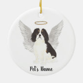 Tricolor Cavalier King Charles Spaniel Beileid Keramik Ornament (Hinten)