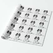 Tricolor Cavalier King Charles Spaniel Dog Pattern Geschenkpapier (Ungerollt)