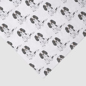Tricolor Cavalier King Charles Spaniel Dog Pattern Seidenpapier (Ausschnitt)