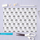 Tricolor Cavalier King Charles Spaniel Dog Pattern Seidenpapier (Handwerk)