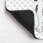 Tricolor Cavalier King Charles Spaniel Dog & Paws Mousepad (Ecke)