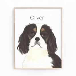 Tricolor Cavalier King Charles Spaniel Fotodruck