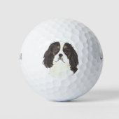 Tricolor Cavalier King Charles Spaniel Golfball (Vorderseite)