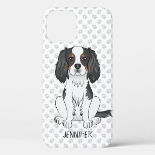 Tricolor Cavalier King Charles Spaniel Hund & Name Case-Mate iPhone Hülle