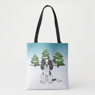 Tricolor Cavalier King Charles Spaniel im Winter Tasche