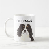 Tricolor Cavalier King Charles Spaniel Kaffeetasse (Links)
