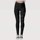 Tricolor Cavalier King Charles Spaniel & Paws Leggings (Vorderseite)