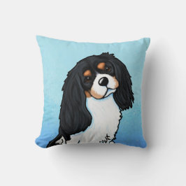 Tricolor Cavalier Spaniel Throw Kissen