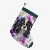 Tricolor Cavalier Weihnachtsfest Strumpf| Ornament Kleiner Weihnachtsstrumpf (Vorderansicht (hängend))