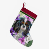 Tricolor Cavalier Weihnachtsfest Strumpf rot grün Kleiner Weihnachtsstrumpf (Vorderansicht (hängend))