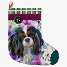 Tricolor Cavalier Weihnachtsfest Strumpf| Schachbr