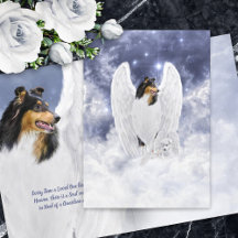 Tricolor Collie Angel & Cherub - Pet Loss Sympathy