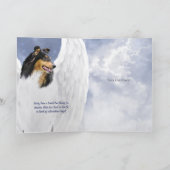 Tricolor Collie Angel & Cherub - Pet Loss Sympathy Karte (Innenseite)