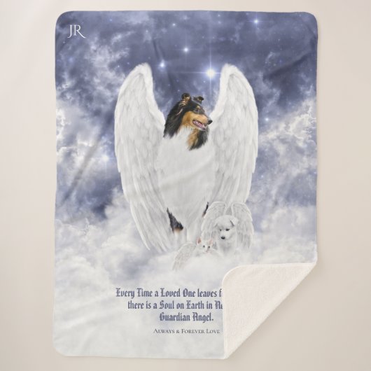 Tricolor Collie Angel & Cherubim, Dog Heaven - Sherpadecke (Vorderseite)